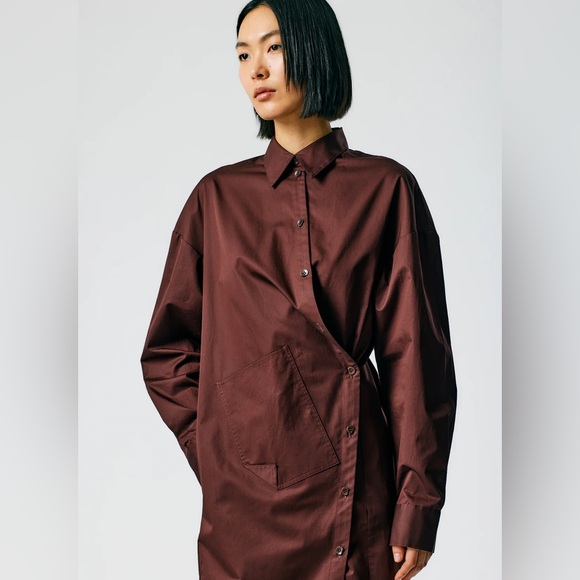 Tibi Lightweight Cotton Sateen Shirtdress - Picture 5 of 12